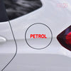 Clear Text Petrol Warning Label Decal