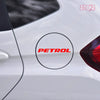 Clear Petrol Fuel Tank Notice Decal