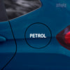 Clear Text Petrol Warning Label Decal