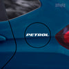 Clear Petrol Fuel Tank Notice Decal