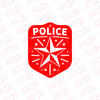 Police Shield Safety Sticker for Road Awareness