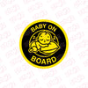 Bold Baby on Board Safety Decal for Roads