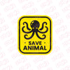 Road Safety Save Animals Sticker for Drivers