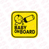 Durable Baby on Board Car Sticker Decal