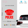 Compact Police Cap Shield Sticker for Cars