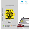 Bright Baby on Board Safety Sticker Tag