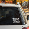 Proud Civil Engineer on Board Sticker