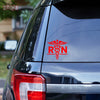 RN Doctor Logo Design RN Sticker for Cars