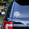 RN Doctor Logo Design RN Sticker for Cars