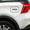 Clear Text Petrol Warning Label Decal