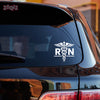 RN Doctor Logo Design RN Sticker for Cars