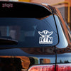 Compact RN Sticker for Vehicle Windows