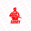 Durable Army Car Safety Decal for Awareness