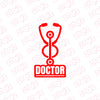 Stethoscope Design Doctor Sticker for Cars