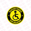 Inspiring Super Hero Handicap Decal