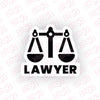 Lawyer at Work Sticker for Cars