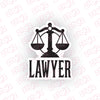 Scales of Justice Lawyer Car Sticker