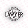 Elegant Attorney Car Window Sticker