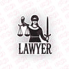 Law and Justice Car Decal for Lawyers