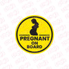 Eye-Catching Mom on Board Car Sticker