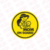 Durable Mom on Board Decal for Long Trips