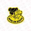 Mom on Board Car Decal for Safety Awareness