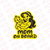 Bright and Stylish Mom on Board Sticker