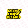 Bold Colors Mom on Board Sticker for Cars