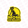 Classic Mom on Board Sticker for Vehicles