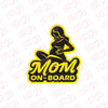 Mom on Board Car Sticker for Road Trips