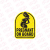 Bold Lettering Mom on Board Warning Sticker