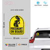 Bold Lettering Mom on Board Warning Sticker