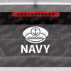 Navy Cap Car Safety Sign