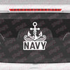 Compact Navy Anchor Sail Decal for Cars and Trucks