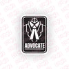 Scales of Justice Advocate Car Decal