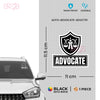 Advocate on Board Sticker for Cars