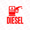 Diesel Tank Caution Notice Decal