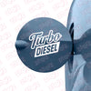 Clear Turbo Text Diesel Label for Cars