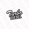 Minimal Design Diesel Tank Label Decal