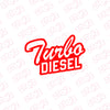 Minimal Design Diesel Tank Label Decal