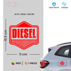 Vibrant Diesel Warning Sticker Decal