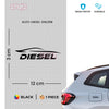 Compact Diesel Label for Clear Signage