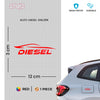 Compact Diesel Label for Clear Signage