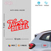 Bold Design Diesel Fuel Notice Sticker