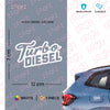 Bold Design Diesel Fuel Notice Sticker