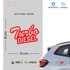 Minimal Design Diesel Tank Label Decal