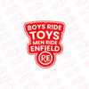 Bold Royal Enfield Nameplate Sticker