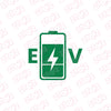 Bold and Durable Electric Vehicle Badge Decal