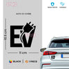 Stylish EV Owner Car Window Decal