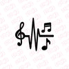 Artistic Music Notes Sticker for Trucks